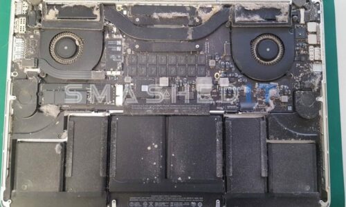 dirty MacBook before service