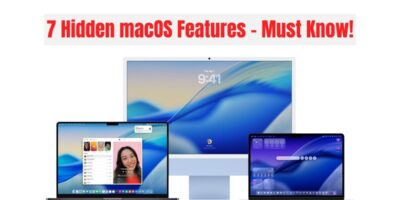 Three Apple devices showcasing different screens illustrate 7 hidden macOS features every MacBook user must know for better productivity.