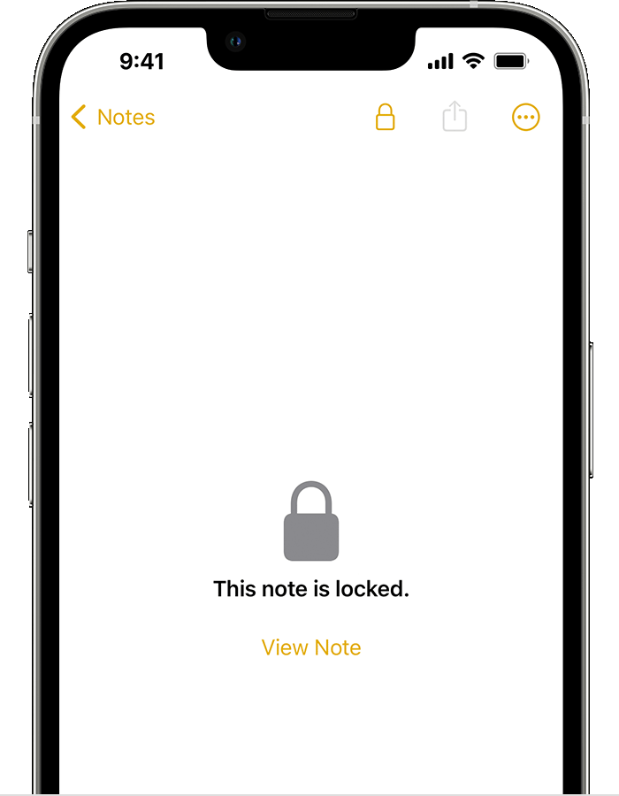 How to lock a deals note on iphone