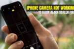 A person holding an iPhone with the camera app open showing a black screen, illustrating the issue in “iPhone Camera Not Working? 10 Quick Black Screen Fixes.”