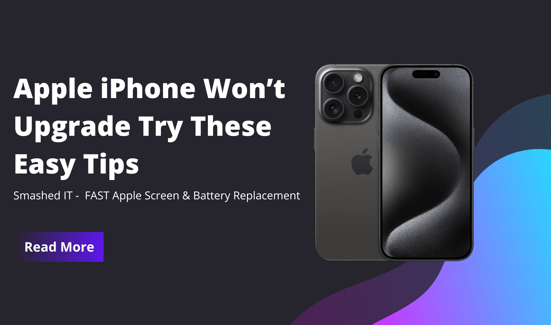 Apple iPhone Won’t Upgrade