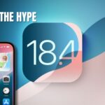 Featured graphic showing an iPhone screen with iOS 18.4 logo and the phrase "Behind the Hype" on a gradient background.